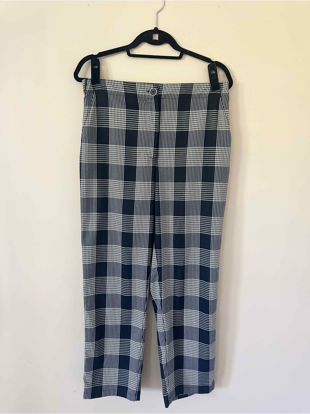 Maeve Anthropologie Womens High Rise Black Plaid Trousers Size 10 Dark Academia